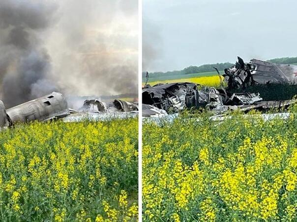 Video: Snimljen dramatičan pad ratnog aviona u Rusiji