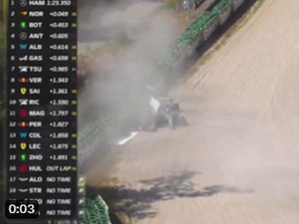 Video: Strašan sudar na treningu F1 u Monzi