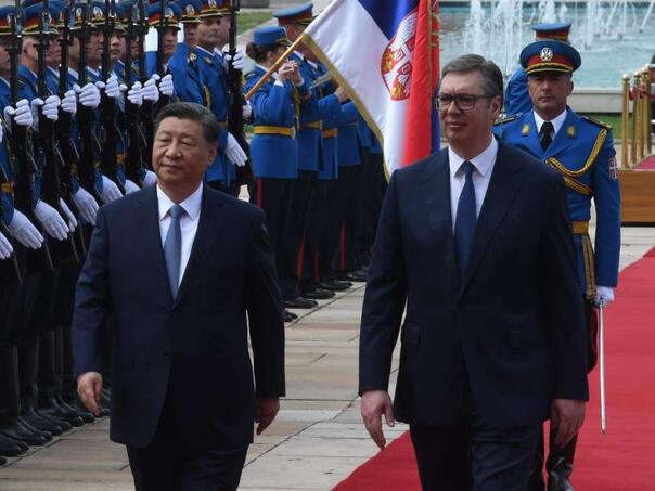 Video: Svečani doček ispred Palate 'Srbija' za kineskog predsjednika