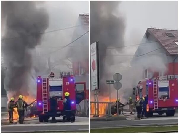 Video: Zapalio se automobil na Stupu