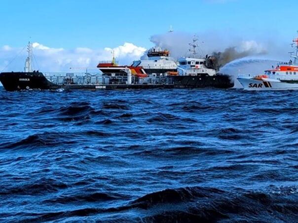 VIDEO / Zapalio se tanker uz obalu Njemačke, nema žrtava