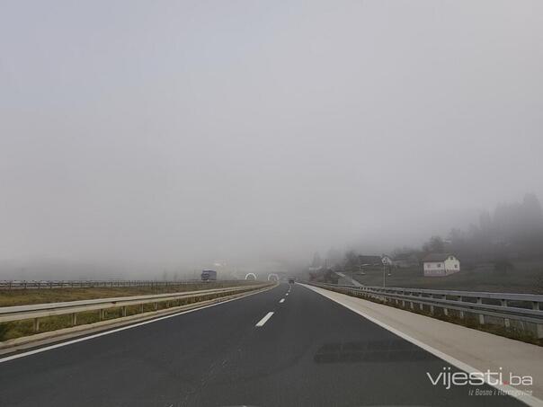 Vidljivost smanjena zbog jutarnje magle, moguća i pojava mraza