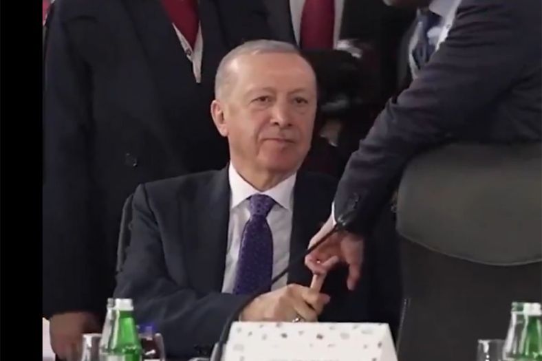 Viralan snimak: Erdogan uhvatio Macrona za prst