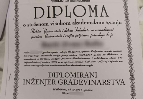 Vlada Crne Gore privremeno obustavila priznavanje diploma iz Sokoca