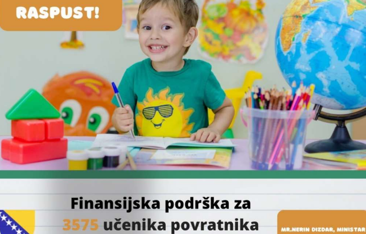 Vlada Federacije BiH prvi put podržala 3.575 učenika osnovaca u entitetu RS