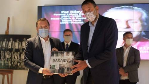 Vlade Divac u Sarajevu, otvorio izložbu u Olimpijskom muzeju