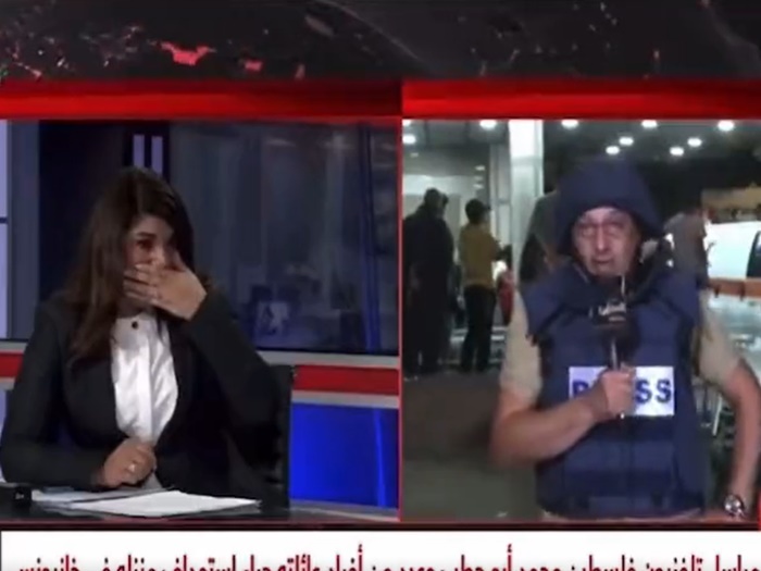 Voditeljica se rasplakala tokom javljanja palestinskog TV reportera