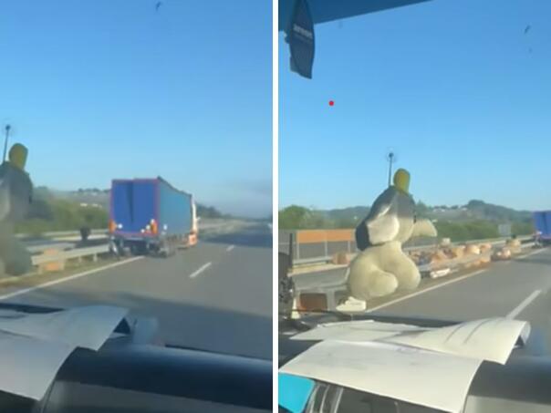 Vozači, oprez: Teret ispao iz kamiona i rasuo se po autoputu