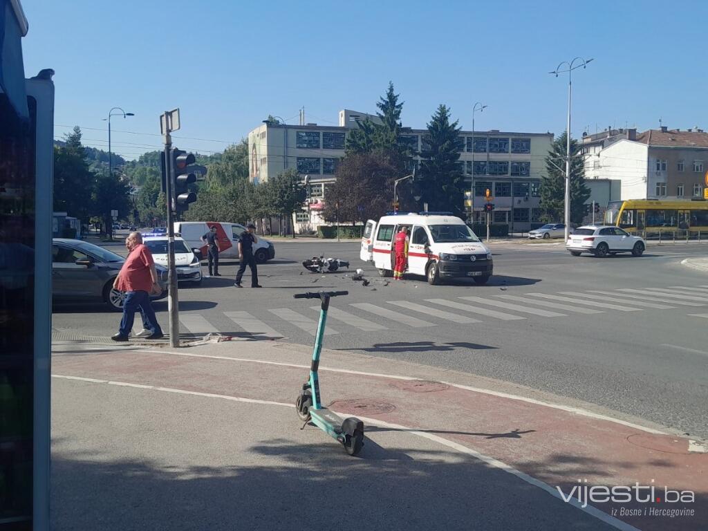 Sudar hitne i motocikla na Pofalićima: Ima povrijeđenih?