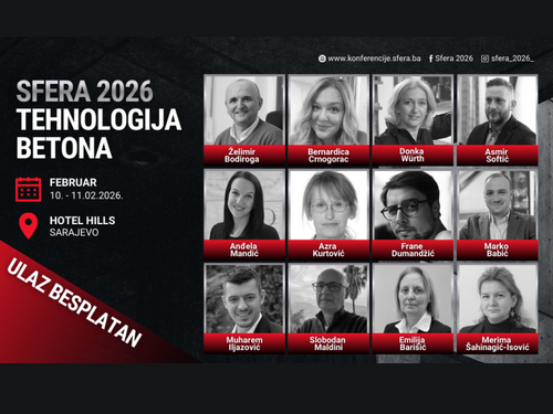 Vrhunski stručnjaci iz regije na konferenciji ”Sfera 2026: Tehnologija betona”