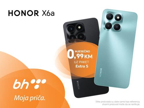 Vrhunski telefon po super cijeni: Honor X6a stigao u BH Telecom