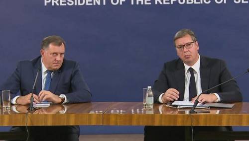 Vučić i Dodik o razgovorima u Bijeloj kući: Niko nije pomenuo BiH