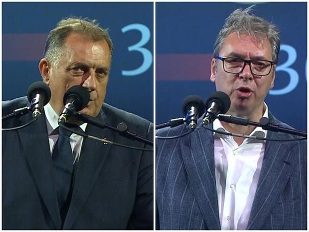 Vučić i Dodik poredili "Dodikovu sudbinu" s Karadžićevom