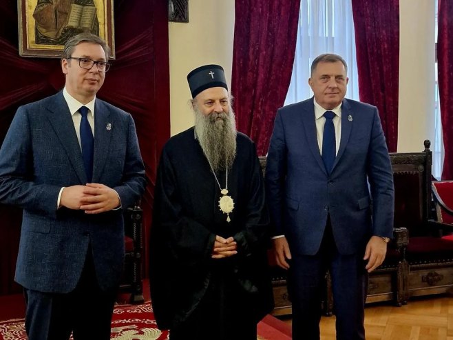 Vučić i Dodik u SPC: Odlučni da zajedno branimo vitalne interese
