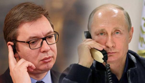 Vučić i Putin danas će razgovarati telefonom