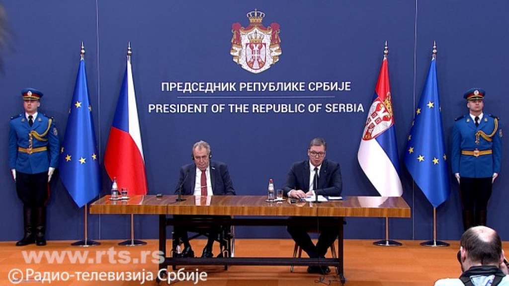 Vučić i Zeman potpisali deklaraciju o razvoju kulturne saradnje