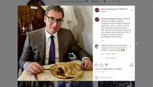 Vučić pojeo sarajevske ćevape