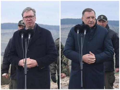 Vučić s Dodikom na vojnoj vježbi, pominjao i Sarajevo