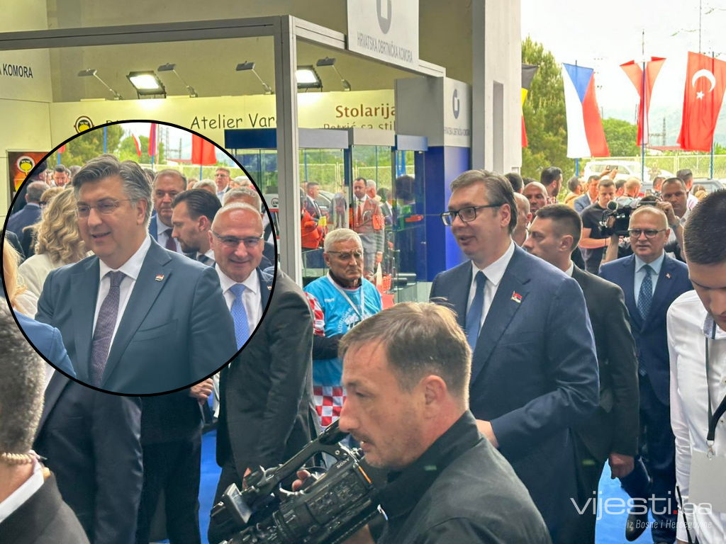 Vučić s Plenkovićem u Mostaru: Smijem da ti pominjem ime?