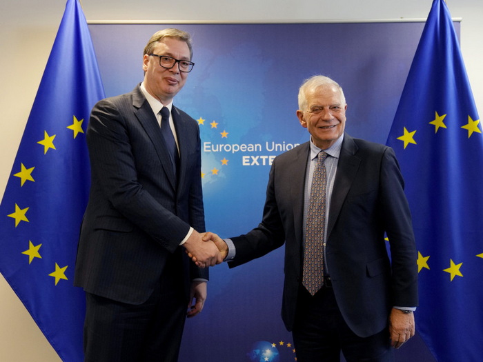 Vučić u Briselu sa Borrellom i Lajčakom