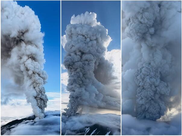 Vulkan Krašeninikov izbacio pepeo četiri kilometra uvis