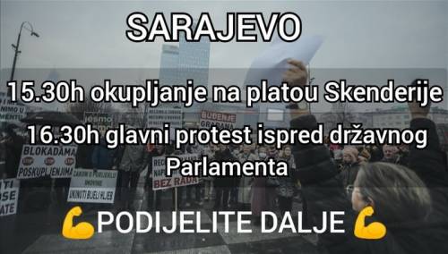 Za danas najavljeni protesti u nekoliko bh. gradova
