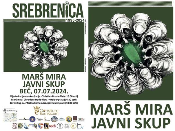 Za Međunarodni dan sjećanja na žrtve genocida u Srebrenici 'Marš mira' i javni skup 7. jula u Beču