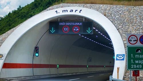 Za saobraćaj zatvorena lijeva cijev tunela 1. mart