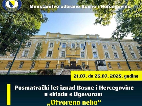 Za sljedeću sedmicu najavljen posmatrački let iznad BiH