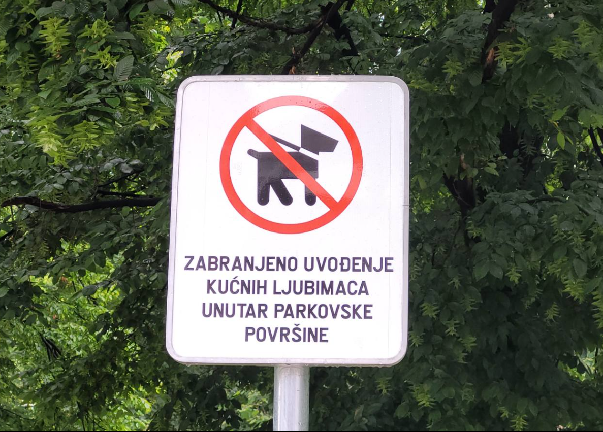 Zabranjeno uvođenje kućnih ljubimaca u Veliki park