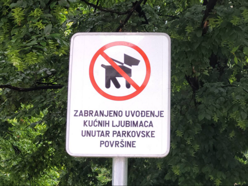 Zabranjeno uvođenje kućnih ljubimaca u Veliki park