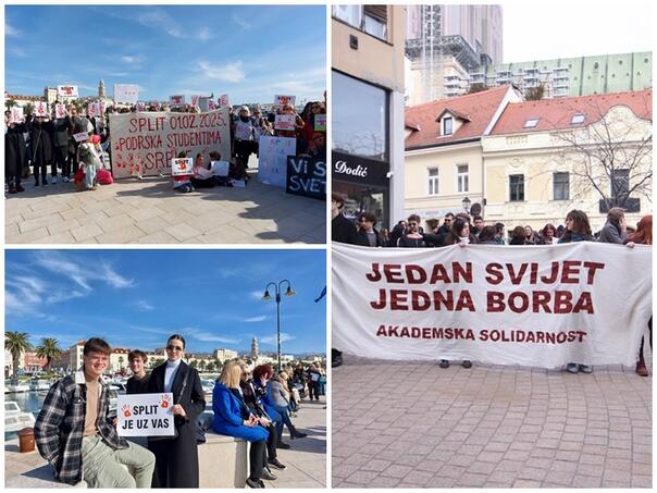 Zagreb i Split solidarišu s Novim Sadom: Borba protiv odvratnog nasilja