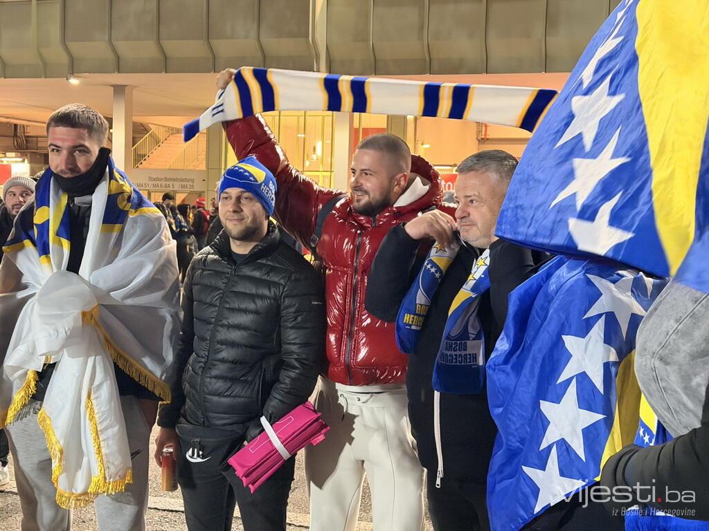 Zagrijava se atmosfera: "Ljiljani" dominiraju oko Ernst Happel stadiona