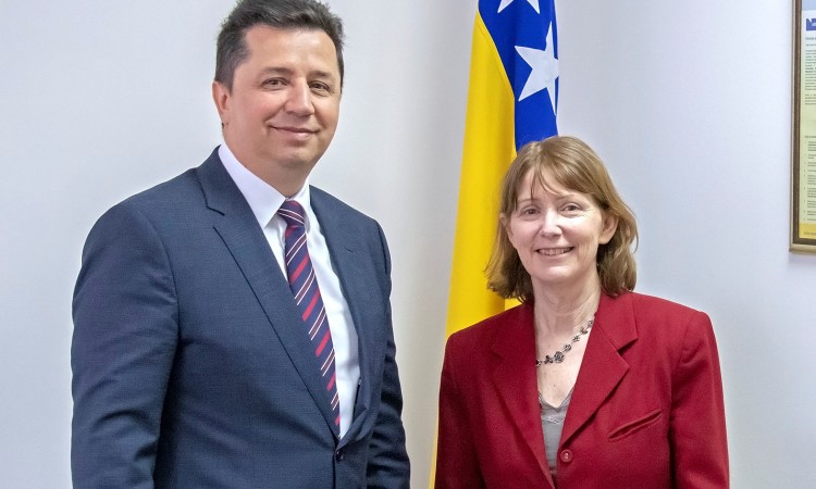 Zaimović primio u nastupnu posjetu šeficu Misije OSCE-a u BiH Kavalec