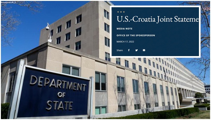 Zajednička izjava SAD i Hrvatske, spominje se i BiH