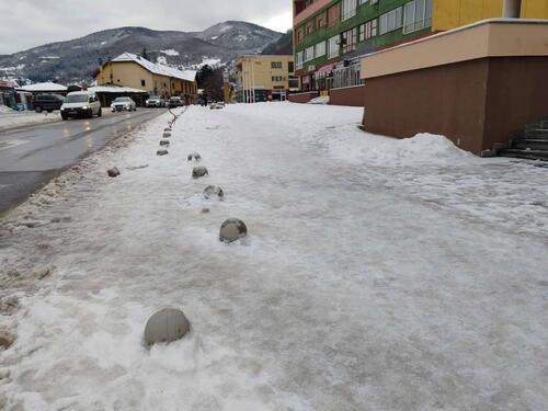 Zaleđene površine u Goraždu stvaraju probleme