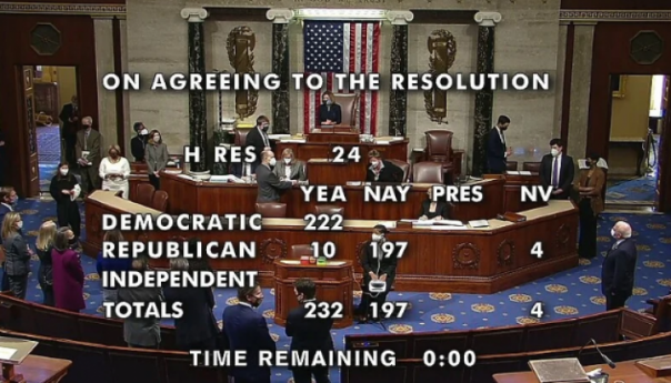 Zastupnički dom izglasao opoziv Trumpa