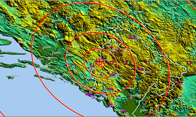 Zavod za seizmologiju Crne Gore: Zemljotres jačine 5.4