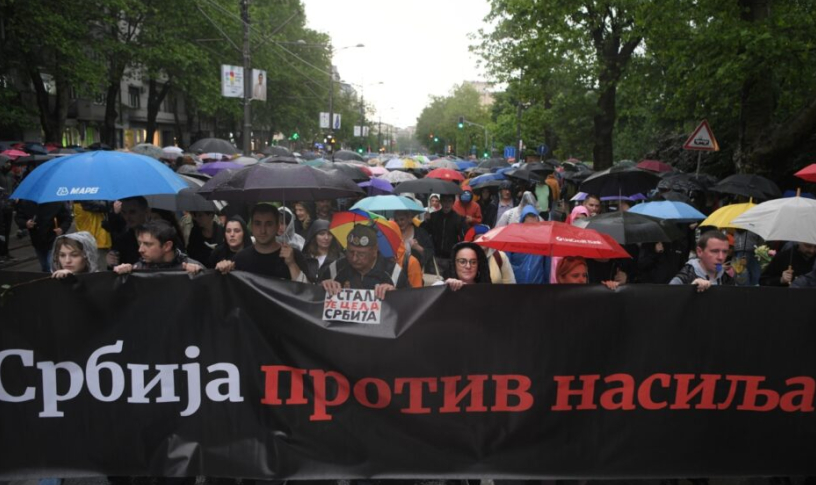 Završen protest u Beogradu, građani šetali do RTS-a