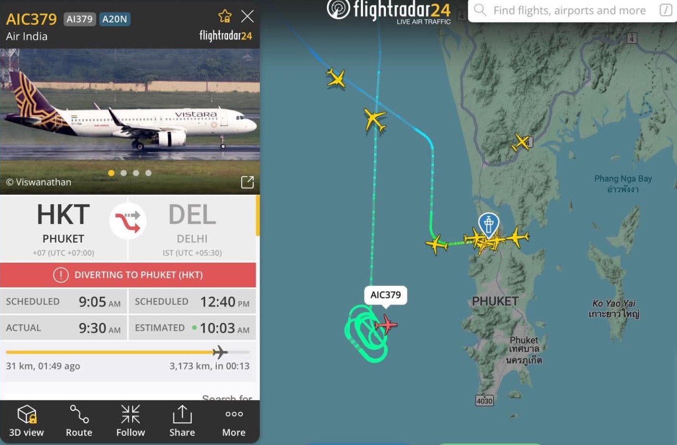 Zbog prijetnje bombom, avion Air India prisilno sletio u Tajland