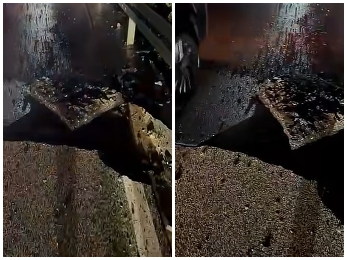Zbog udara groma na Pelješcu napukla cesta