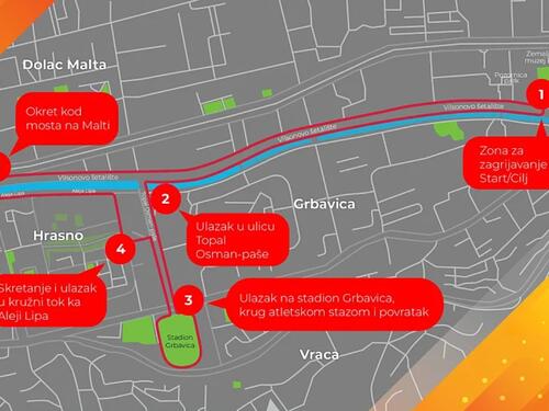 Zbog utrke "B2B RUN 2025" zatvaraju se sarajevske ulice: Pogledajte koje