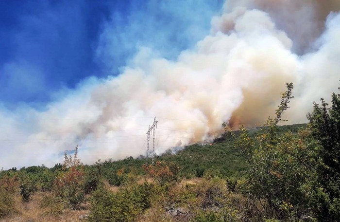 Zbog velikog požara obustavljen saobraćaj između Trebinja i Ljubinja