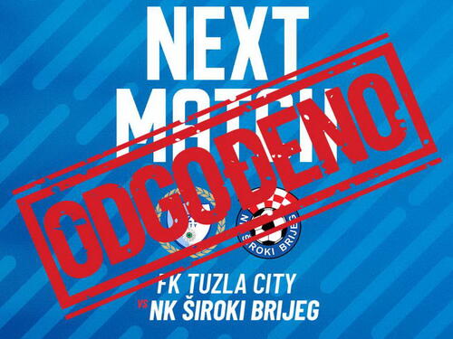 Zbog viroze igrača odgođena utakmica između FK Tuzla City i NK Široki Brijeg