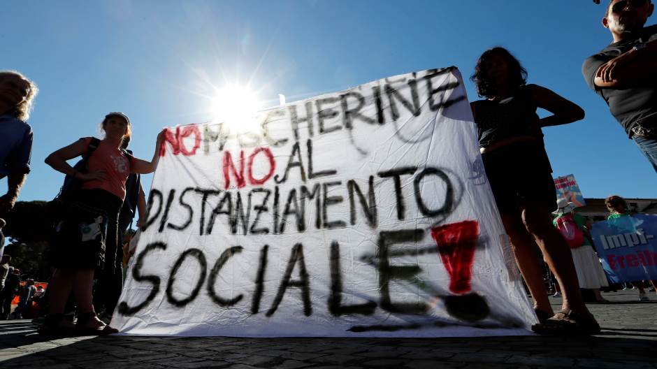 "Zdravstveno diktatorstvo": Antikorona protest i u Italiji