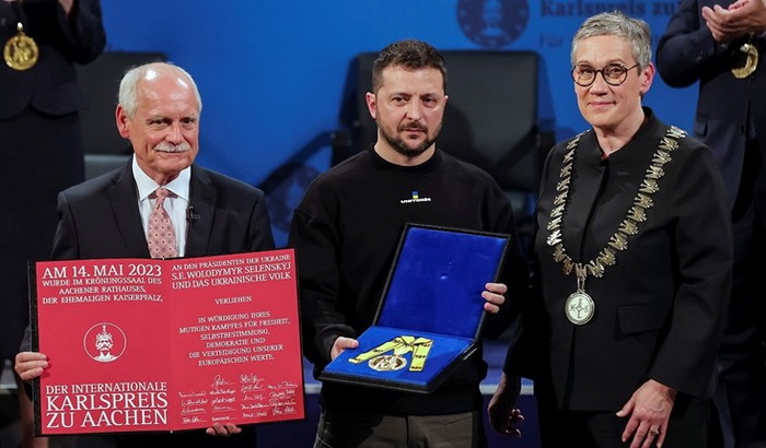 Zelenski primio prestižnu njemačku nagradu: Ukrajinci će uvijek činiti Evropu jačom