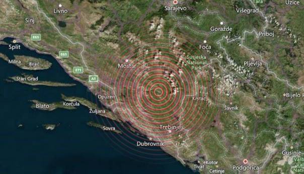 Zemljotres 3,9 stepeni Richtera pogodio Hercegovinu