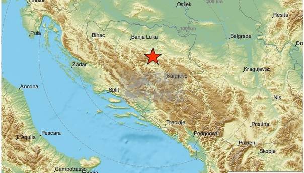 Zemljotres jačine 4,2 stepena na području Zenice