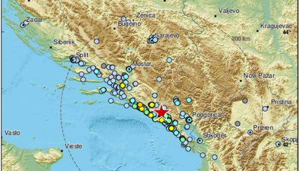 Potres od 4.7 po Richteru u Crnoj Gori, osjetio se i u Dalmaciji