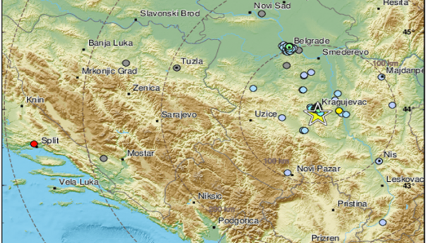 Zemljotres jačine 4,4 stepena po Richteru pogodio Srbiju